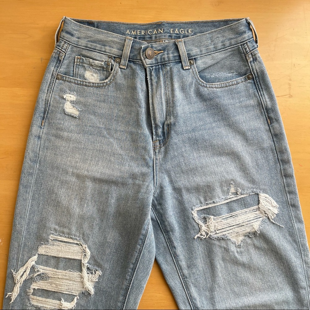 {American Eagle} Destroyed Patch Jeans - image 4